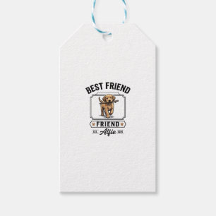 Bester Freund Alfie Vintage-Hundefreund-Design_1 Geschenkanhänger