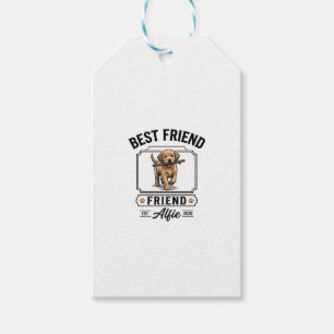 Bester Freund Alfie Vintage-Hundefreund-Design_1 Geschenkanhänger