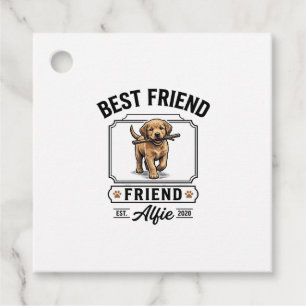 Bester Freund Alfie Vintage-Hundefreund-Design_1 Geschenkanhänger