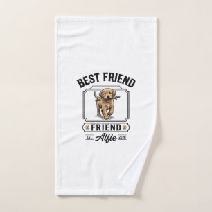 Bester Freund Alfie Vintage-Hundefreund-Design_1 Handtuch