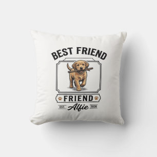 Bester Freund Alfie Vintage-Hundefreund-Design_1 Kissen