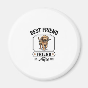 Bester Freund Alfie Vintage-Hundefreund-Design_1 Magnet