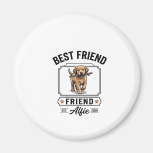 Bester Freund Alfie Vintage-Hundefreund-Design_1 Magnet