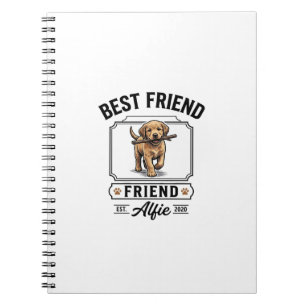 Bester Freund Alfie Vintage-Hundefreund-Design_1 Notizblock