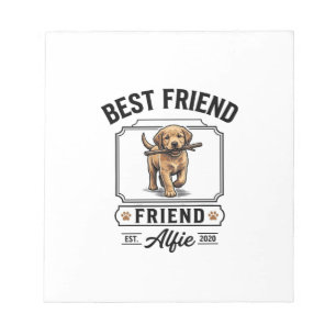 Bester Freund Alfie Vintage-Hundefreund-Design_1 Notizblock