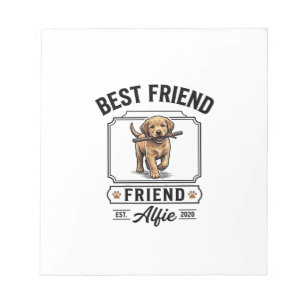 Bester Freund Alfie Vintage-Hundefreund-Design_1 Notizblock