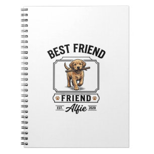 Bester Freund Alfie Vintage-Hundefreund-Design_1 Notizblock