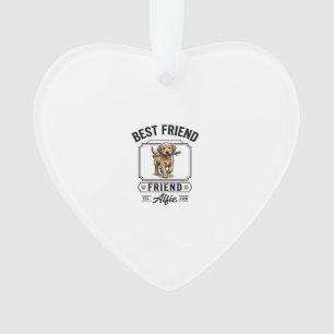 Bester Freund Alfie Vintage-Hundefreund-Design_1 Ornament