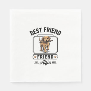 Bester Freund Alfie Vintage-Hundefreund-Design_1 Serviette