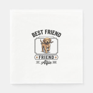 Bester Freund Alfie Vintage-Hundefreund-Design_1 Serviette