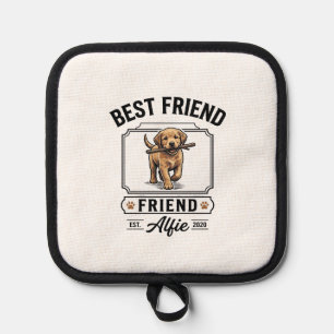 Bester Freund Alfie Vintage-Hundefreund-Design_1 Topflappen