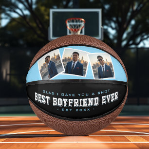 Bester Freund aller Zeiten 3 Fotocollage Blau & Sc Mini Basketball