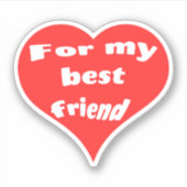 Bester Freund Aufkleber (Vorderseite)
