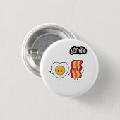 Bester Freund Bacon und Eier Button (Vorne & Hinten)