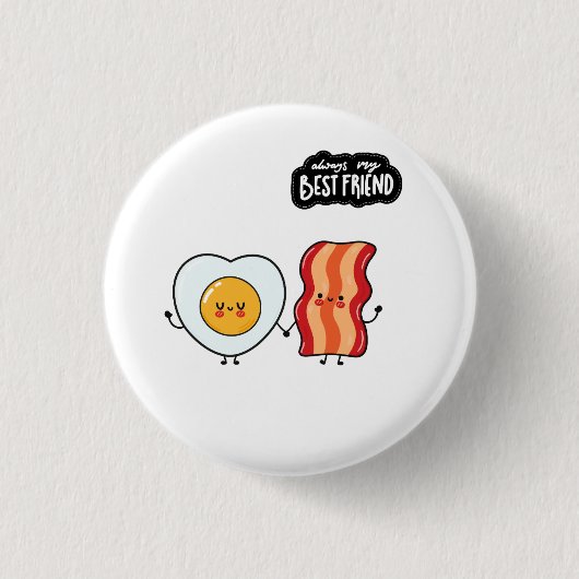 Bester Freund Bacon und Eier Button (Vorderseite)