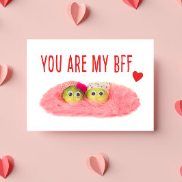 Bester Freund bestie pink Valentinstag Postkarte