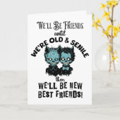 Bester Freund bis alt und Senile Geburtstag Karte (Gelbe Blume)