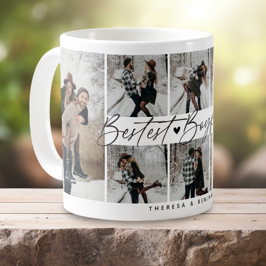 'Bester Freund' Couple Keepake Foto Collage Kaffeetasse
