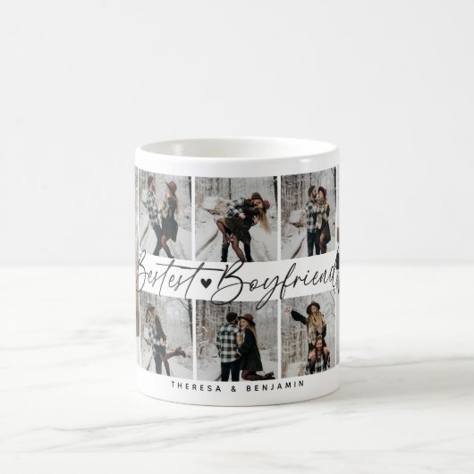 'Bester Freund' Couple Keepake Foto Collage Kaffeetasse (Mittel)