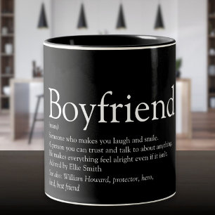 Bester Freund Definition Schwarz und Weiß Zweifarbige Tasse