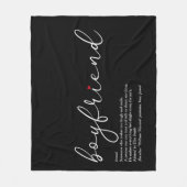 Bester Freund Definition Script Liebe Herz Fleecedecke (Vorderseite)