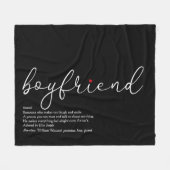 Bester Freund Definition Script Liebe Herz Fleecedecke (Vorderseite (Horizontal))