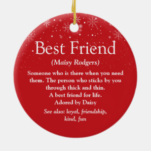 Bester Freund Definition Weihnachtsfoto Keramik Ornament