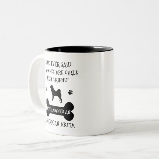 Bester Freund der Akita Zweifarbige Tasse (Vorderseite Links)