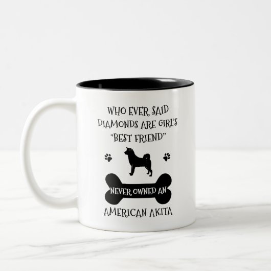 Bester Freund der Akita Zweifarbige Tasse (Links)