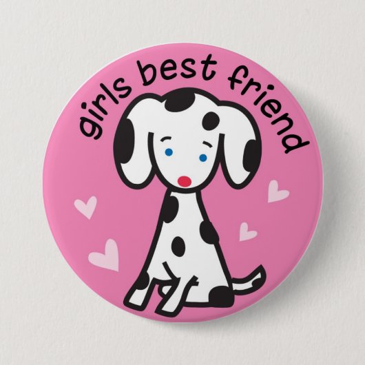 bester Freund der Mädchen Button (Vorderseite)