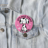 bester Freund der Mädchen Button (Beispiel)