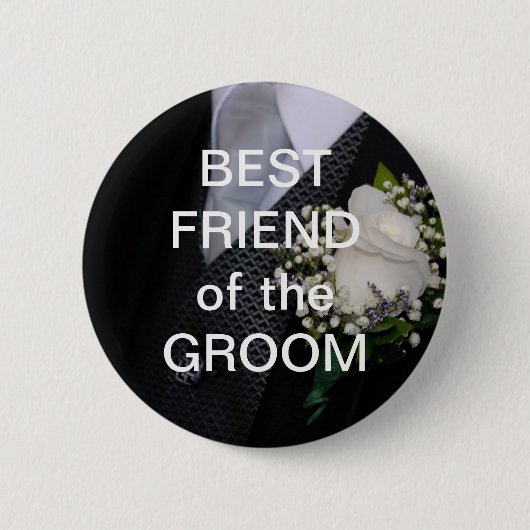 Bester Freund des Bräutigams Button (Vorderseite)