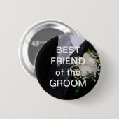 Bester Freund des Bräutigams Button (Vorne & Hinten)