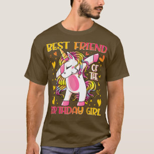 Bester Freund des Geburtstags Girl Dabbing Unicorn T-Shirt