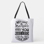 Bester Freund des Hundes Tasche (Rückseite)