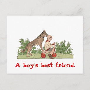 "Bester Freund des Jungen" Postkarte