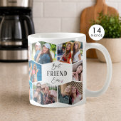 Bester Freund ever 14-Foto-Collage Sechseck-Muster Kaffeetasse