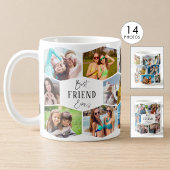 Bester Freund ever 14-Foto-Collage Sechseck-Muster Kaffeetasse