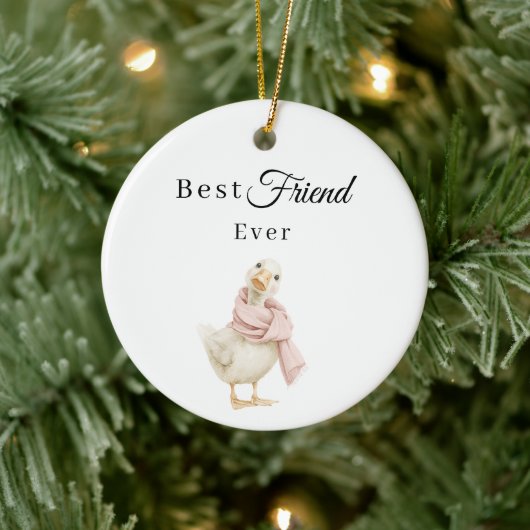 Bester Freund Ever Gans Foto Keramik Ornament (Baum)