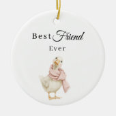 Bester Freund Ever Gans Foto Keramik Ornament (Vorne)