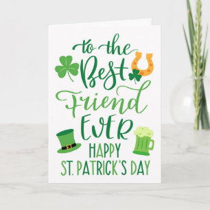 Bester Freund ever St. Patrick's Day Typographie Karte
