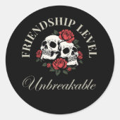 Bester Freund, Freundschaftslevel: Unzerbrechlich, Runder Aufkleber (Vorderseite)
