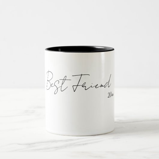 Bester Freund – Freundschaftstasse Zweifarbige Tasse (Mittel)
