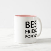 Bester Freund für immer | Freundschaftsgeschenk Zweifarbige Tasse (VorderseiteRechts)