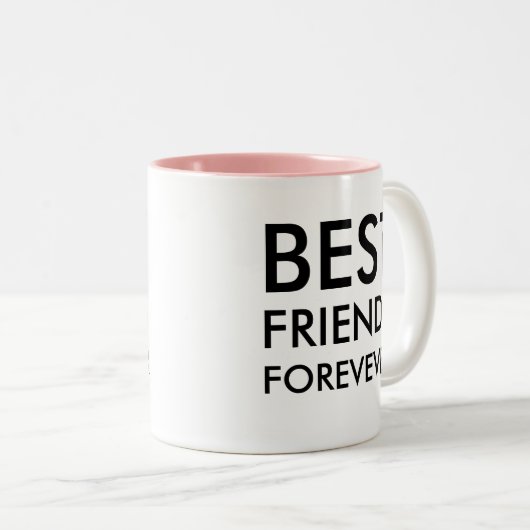 Bester Freund für immer | Freundschaftsgeschenk Zweifarbige Tasse (VorderseiteRechts)