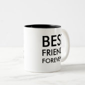 Bester Freund für immer | Freundschaftsgeschenk Zweifarbige Tasse (VorderseiteRechts)
