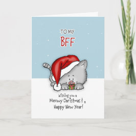 Bester Freund-für immer - Katzen-Weihnachtskarte Feiertagskarte