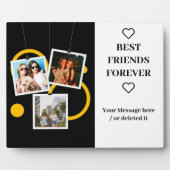 Bester Freund für immer, personalisiert 3 FotoColl Fotoplatte (Vorderseite)