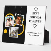 Bester Freund für immer, personalisiert 3 FotoColl Fotoplatte (Seite)