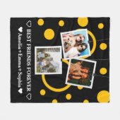 Bester Freund für immer, personalisiert 3 Fotos un Fleecedecke (Vorderseite (Horizontal))